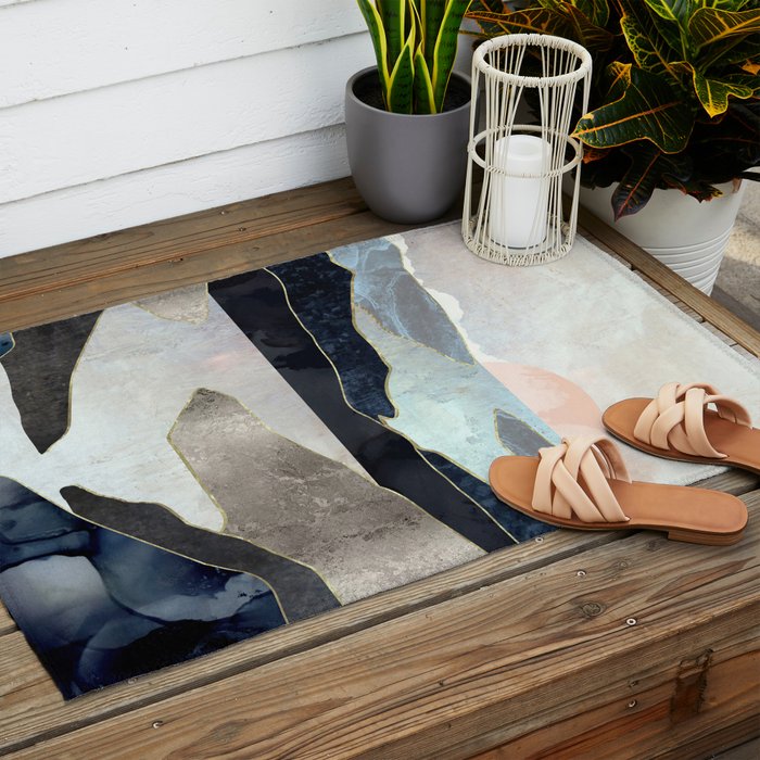 Blue Mountain Lake Outdoor Rug Gallery Image 2