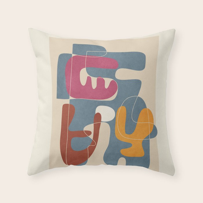 Organic Rhythms 5 Throw Pillow Gallery Image 1