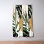 Abstract Art Tropical Leaves 72 Window Curtain Gallery Image 3