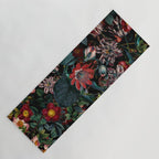Dark Garden Flowers Yoga Mat Gallery Image 1