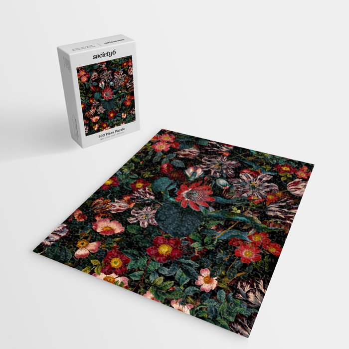 Dark Garden Flowers Jigsaw Puzzle Gallery Image 2