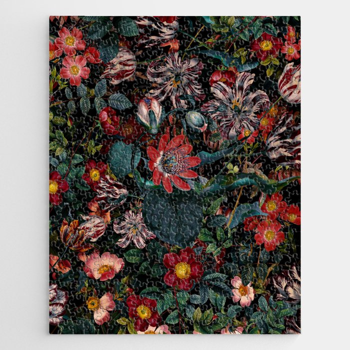 Dark Garden Flowers Jigsaw Puzzle Gallery Image 1