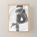 Black And White Film Photography - Girl On The Beach - Minimalist Summer Photo Art Print - Modern Photograph - Photographs Mini Art Print Gallery Image 1
