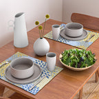 Modern, Floral Prints, Summer, Yellow and Blue Placemat Gallery Image 2