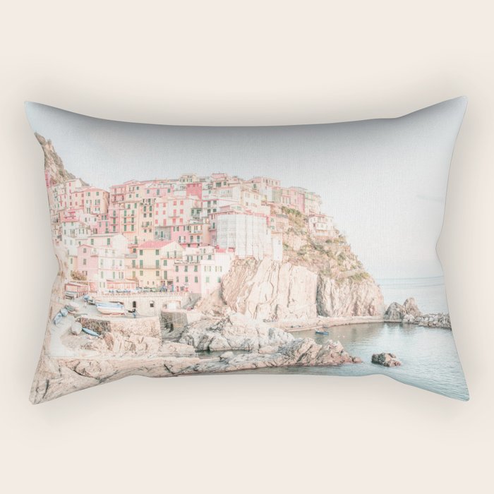 Positano, Italy Amalfi Coast Romantic Photography Rectangular Pillow Gallery Image 1