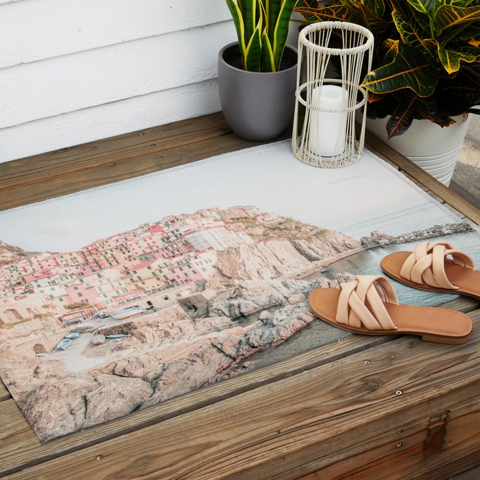 Positano, Italy Amalfi Coast Romantic Photography Outdoor Rug Gallery Image 2