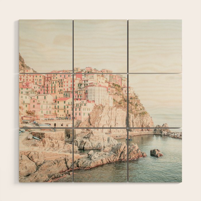Positano, Italy Amalfi Coast Romantic Photography Wood Wall Art Gallery Image 1