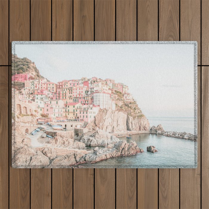 Positano, Italy Amalfi Coast Romantic Photography Outdoor Rug Gallery Image 1