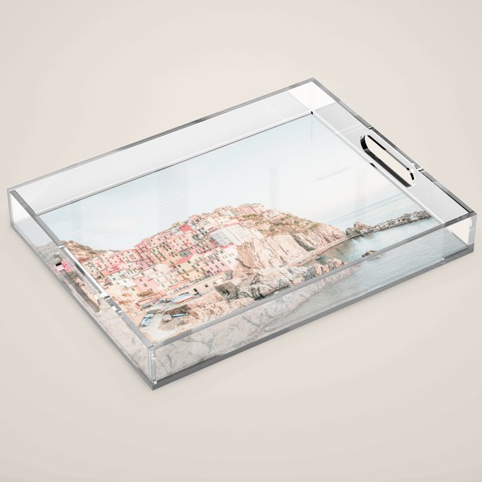 Positano, Italy Amalfi Coast Romantic Photography Acrylic Tray Gallery Image 1