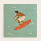 Mexican Surfer Wood Wall Art Gallery Image 1