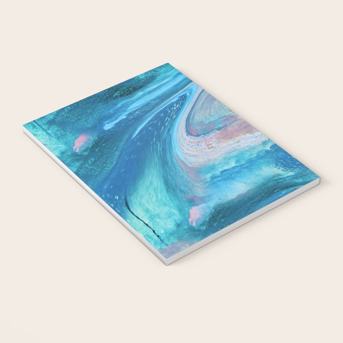 Gemstone [1]: a melted abstract watercolor design in blue pink and green by Alyssa Hamilton Art  Notebook Gallery Image 3