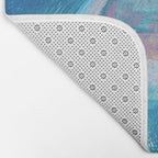 Gemstone [1]: a melted abstract watercolor design in blue pink and green by Alyssa Hamilton Art  Bath Mat Gallery Image 2