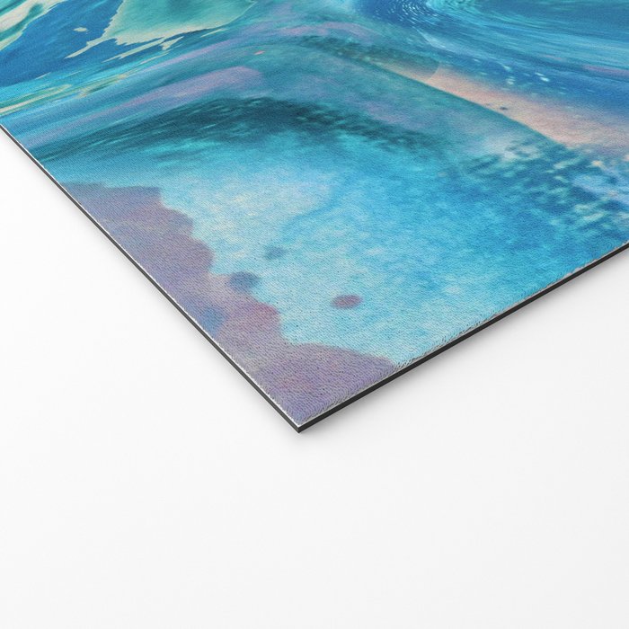 Gemstone [1]: a melted abstract watercolor design in blue pink and green by Alyssa Hamilton Art  Welcome Mat Gallery Image 2