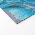 Gemstone [1]: a melted abstract watercolor design in blue pink and green by Alyssa Hamilton Art  Welcome Mat Gallery Image 2