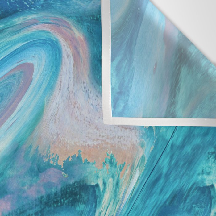 Gemstone [1]: a melted abstract watercolor design in blue pink and green by Alyssa Hamilton Art  Wall Tapestry Gallery Image 3