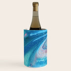 Gemstone [1]: a melted abstract watercolor design in blue pink and green by Alyssa Hamilton Art  Wine Chiller Gallery Image 2