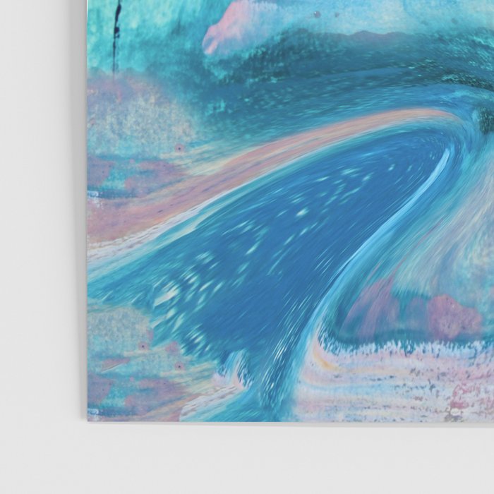 Gemstone [1]: a melted abstract watercolor design in blue pink and green by Alyssa Hamilton Art  Poster Gallery Image 3