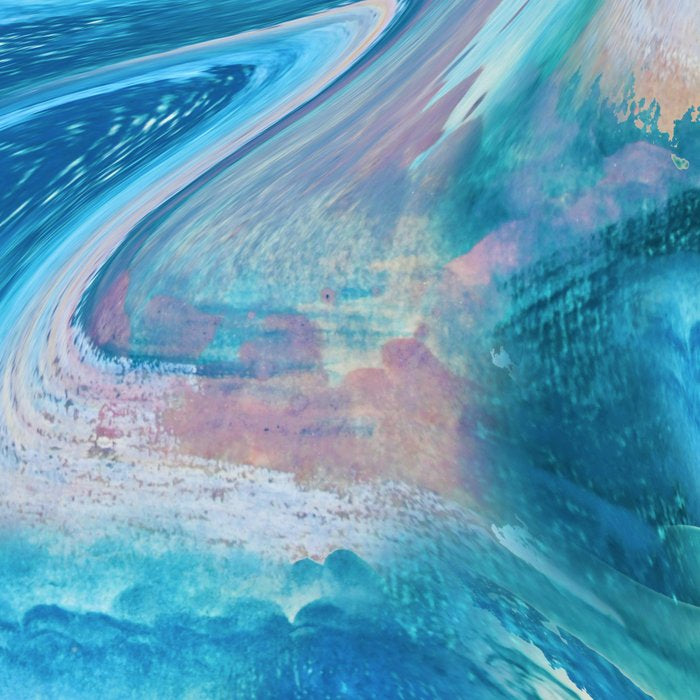 Gemstone [1]: a melted abstract watercolor design in blue pink and green by Alyssa Hamilton Art  Coffee Mug Gallery Image 2
