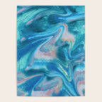 Gemstone [1]: a melted abstract watercolor design in blue pink and green by Alyssa Hamilton Art  Poster Gallery Image 4