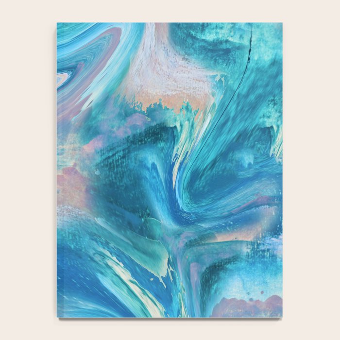 Gemstone [1]: a melted abstract watercolor design in blue pink and green by Alyssa Hamilton Art  Notebook Gallery Image 4