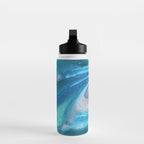 Gemstone [1]: a melted abstract watercolor design in blue pink and green by Alyssa Hamilton Art  Water Bottle Gallery Image 3