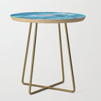 Gemstone [1]: a melted abstract watercolor design in blue pink and green by Alyssa Hamilton Art  Side Table Gallery Image 1