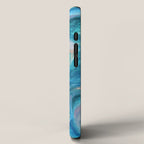 Gemstone [1]: a melted abstract watercolor design in blue pink and green by Alyssa Hamilton Art  iPhone Case Gallery Image 2