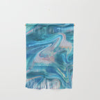 Gemstone [1]: a melted abstract watercolor design in blue pink and green by Alyssa Hamilton Art  Wall Hanging Gallery Image 1