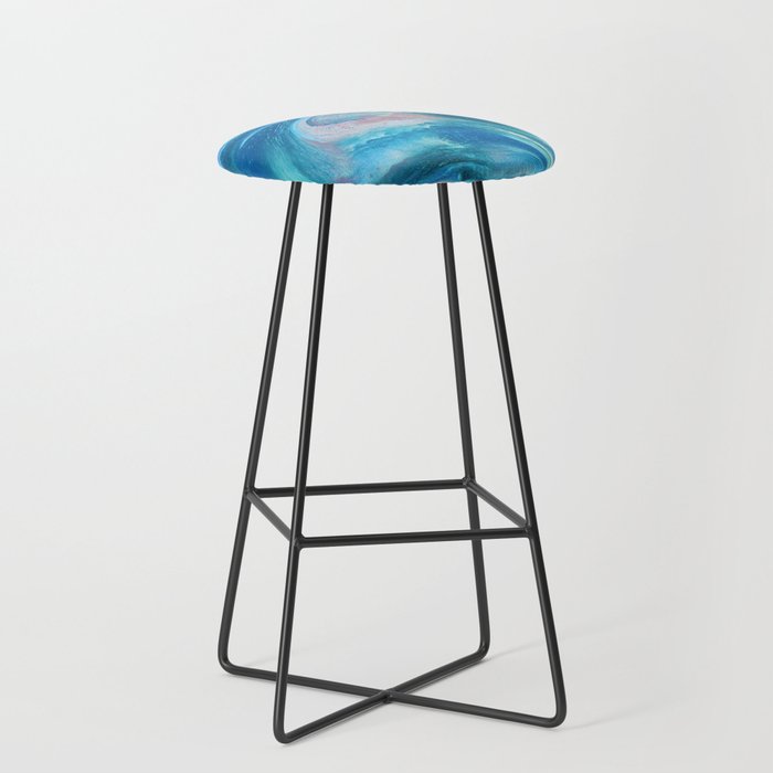 Gemstone [1]: a melted abstract watercolor design in blue pink and green by Alyssa Hamilton Art  Stool Gallery Image 1