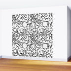 Black and white organic nature shape drawing pattern Wall Mural Gallery Image 2