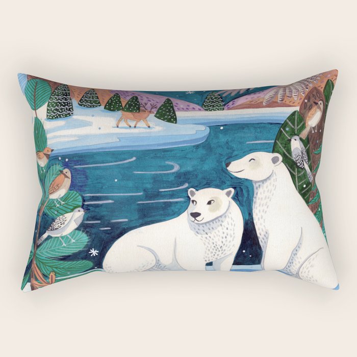 Creatures of the North Rectangular Pillow Gallery Image 1