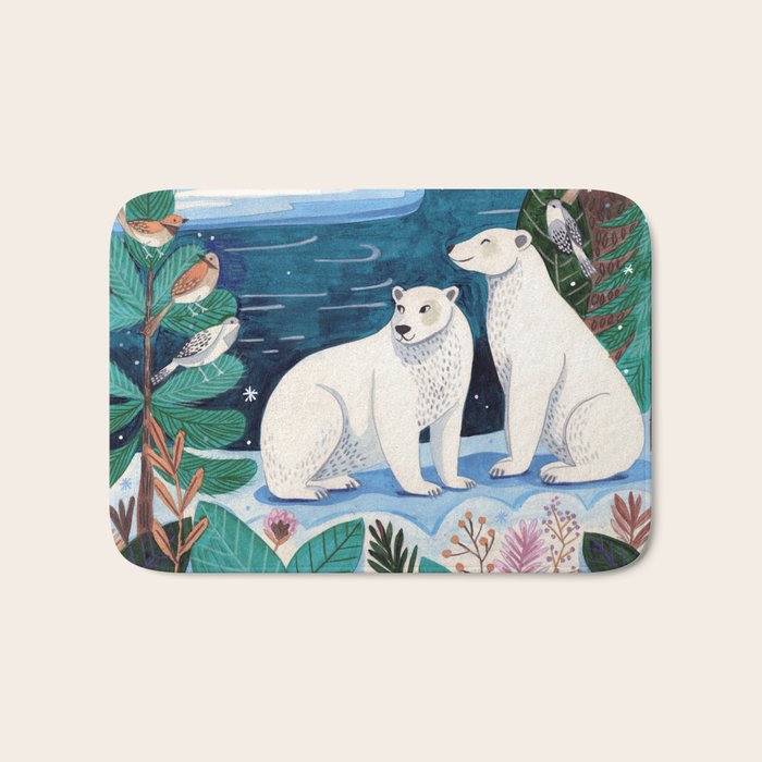 Creatures of the North Bath Mat Gallery Image 1