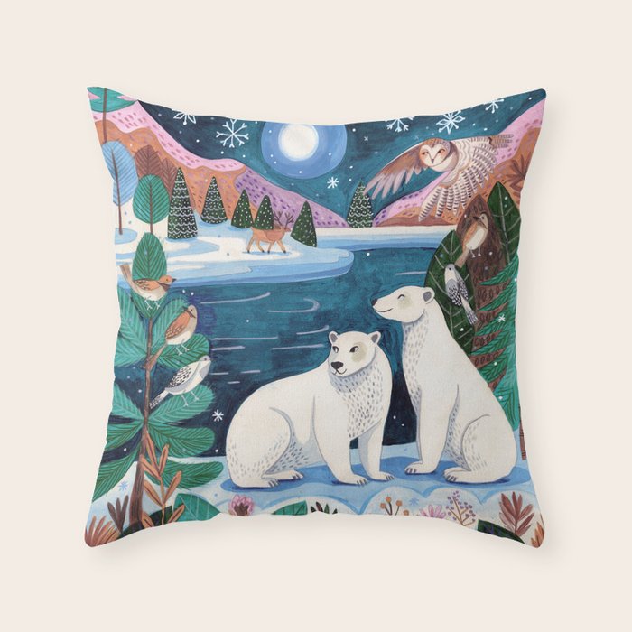 Creatures of the North Throw Pillow Gallery Image 6