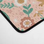 Folk Floral Dinosaurs in Pink Desk Mat Gallery Image 4