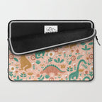 Folk Floral Dinosaurs in Pink Laptop Sleeve Gallery Image 2