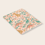 Folk Floral Dinosaurs in Pink Notebook Gallery Image 2