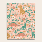 Folk Floral Dinosaurs in Pink Notebook Gallery Image 4