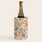 Folk Floral Dinosaurs in Pink Wine Chiller Gallery Image 3