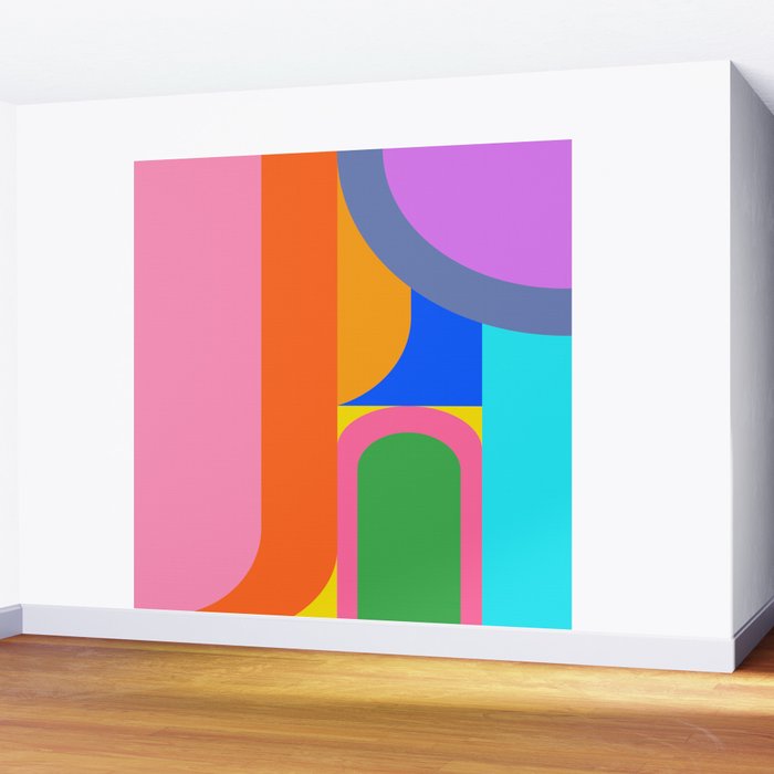 Shape and Color Study 59 Wall Mural Gallery Image 2