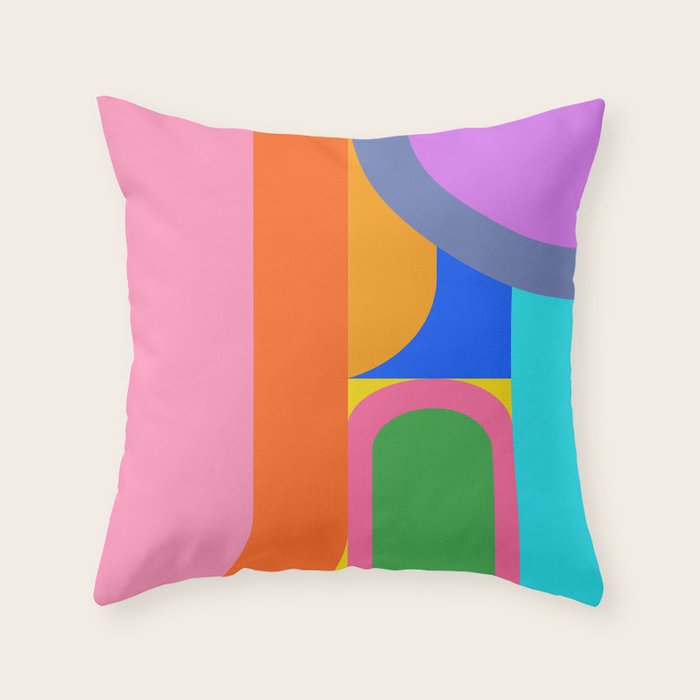 Shape and Color Study 59 Throw Pillow
