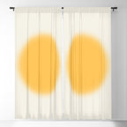 Abstraction_SUN_YELLOW_CIRCLE_BLUR_LOVE_POP_ART_0602A Window Curtain Gallery Image 5