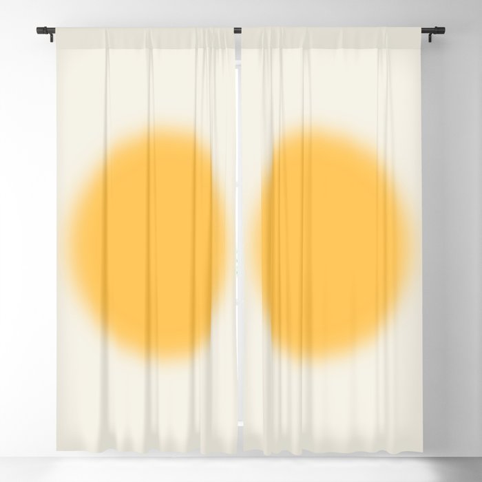 Abstraction_SUN_YELLOW_CIRCLE_BLUR_LOVE_POP_ART_0602A Window Curtain Gallery Image 1