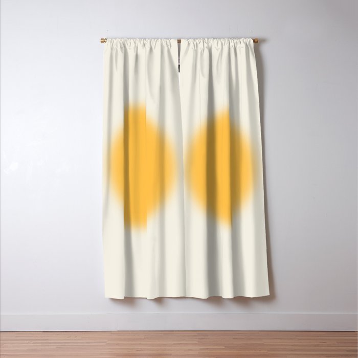 Abstraction_SUN_YELLOW_CIRCLE_BLUR_LOVE_POP_ART_0602A Window Curtain Gallery Image 3