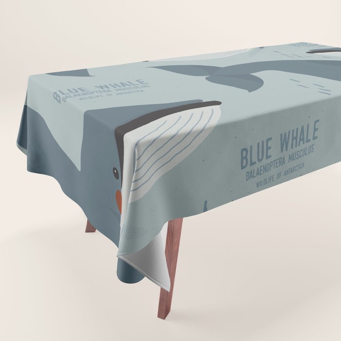 Blue Whale, Wildlife of Antarctica Tablecloth Gallery Image 1