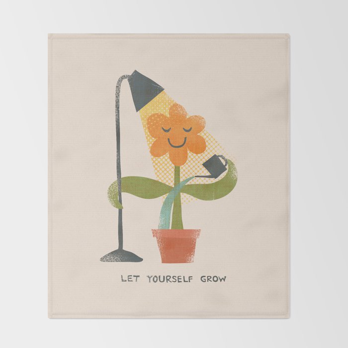 Let yourself grow Throw Blanket Gallery Image 2