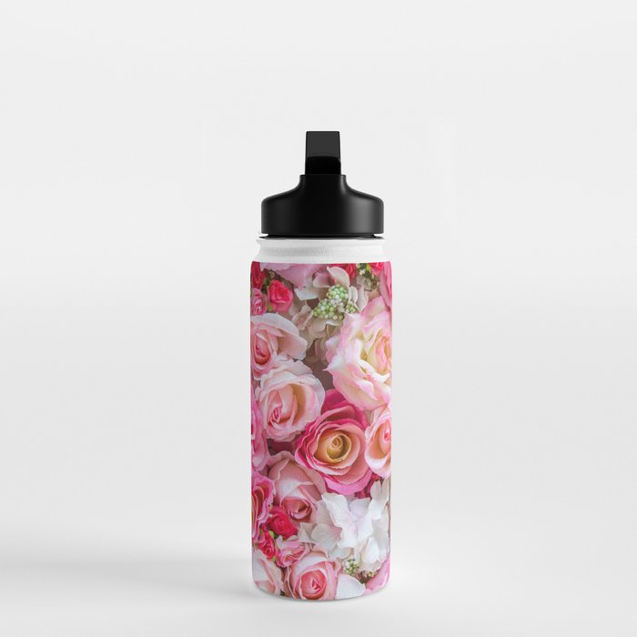 Pink & Red Roses Water Bottle Gallery Image 3