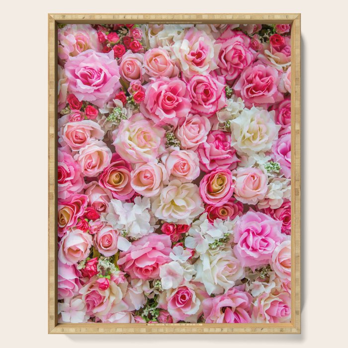 Pink & Red Roses Serving Tray Gallery Image 1