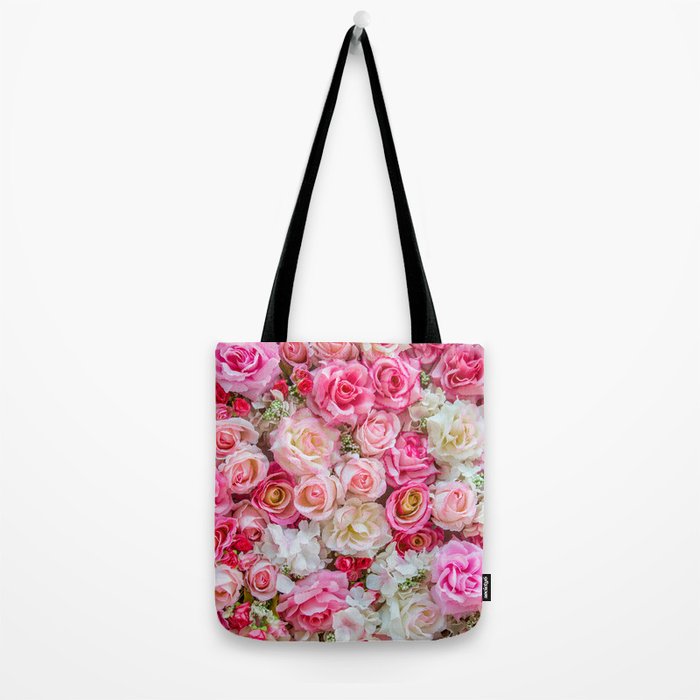 Pink & Red Roses Tote Bag Gallery Image 2