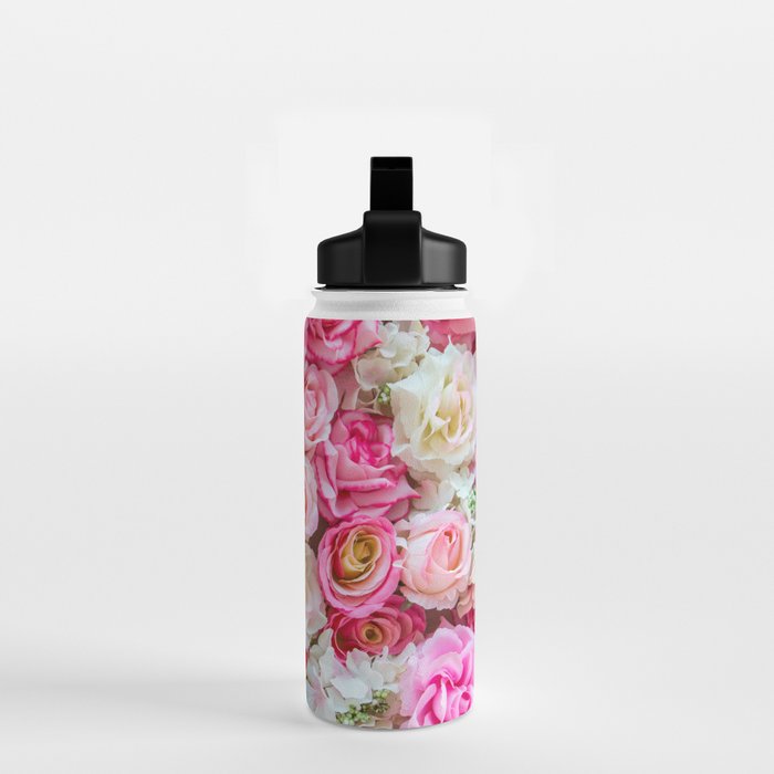 Pink & Red Roses Water Bottle Gallery Image 2