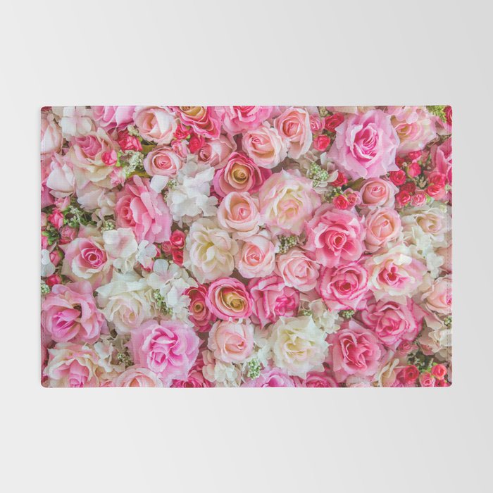 Pink & Red Roses Rug Gallery Image 2